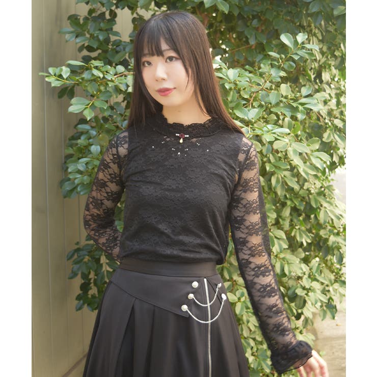 ローズ総レースシアーインナー | axes femme | 詳細画像10 