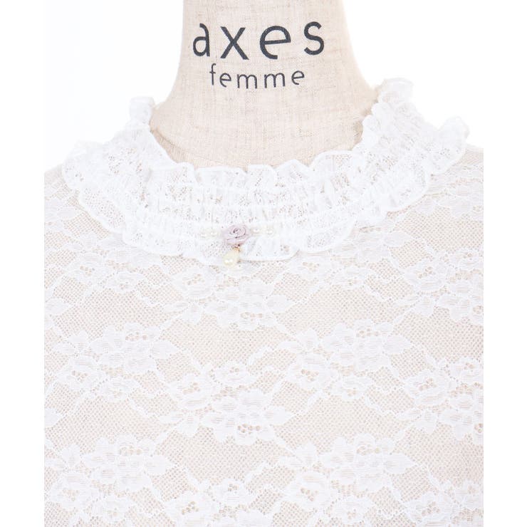 ローズ総レースシアーインナー | axes femme | 詳細画像16 