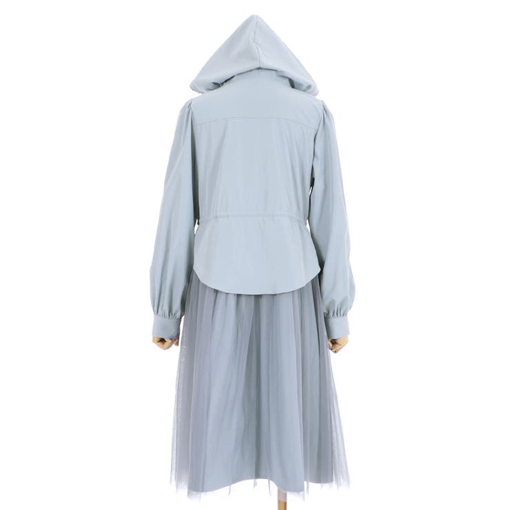 素敵でユニークな チュール使いロングパーカー[品番：IGAW0001426]｜axes femme その他