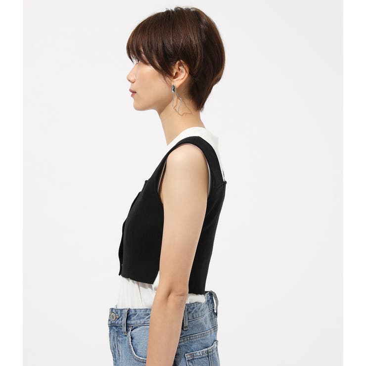 Wide Strap Knit Bustier/ワイドストラップニットビスチェ[品番