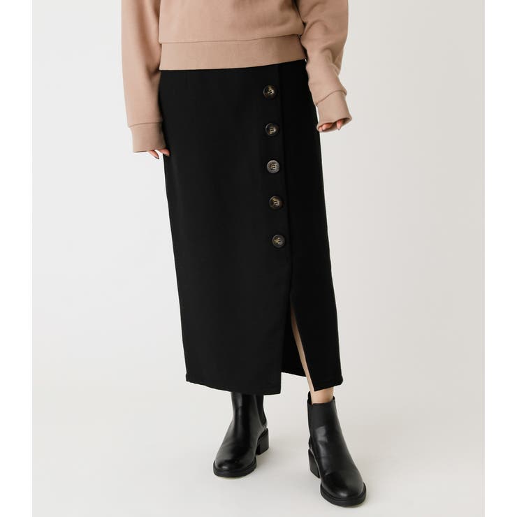 FRONT BUTTON MIDI SKIRT/フロントボタンミディスカート[品番  