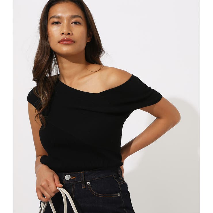 カシュクールオフショルダーニットトップス 品番 Azlw Azul By Moussy アズールバイマウジー のレディースファッション通販 Shoplist ショップリスト