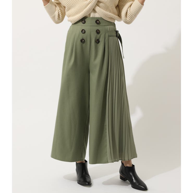 SIDE PLEATS TRENCH PANTS/サイドプリーツトレンチパンツ[品番