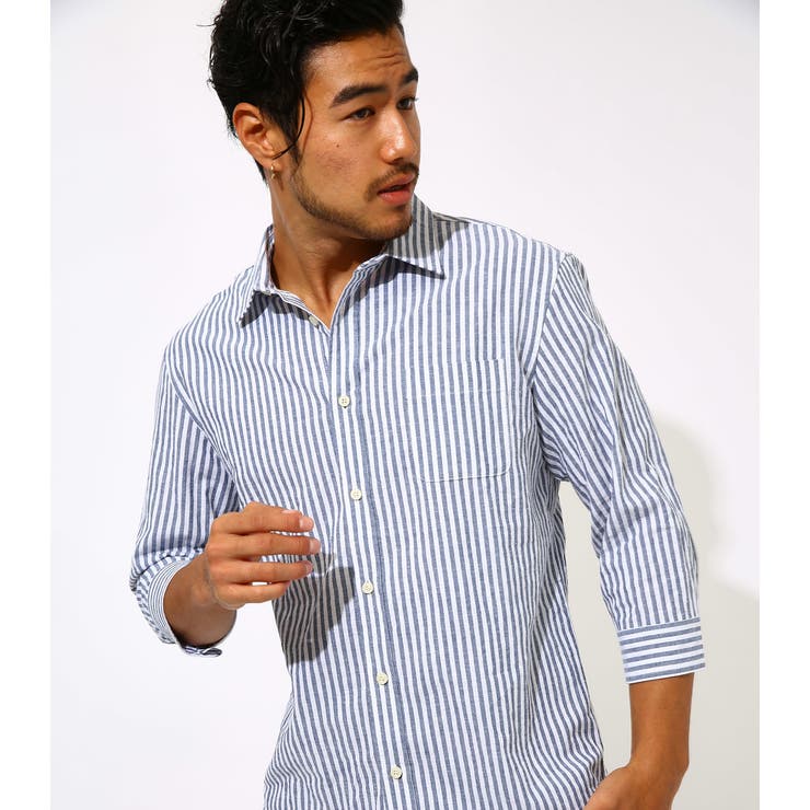 COTTON LINEN COOLMAX 3/4 SHIRT[品番：AZLW0015629]｜AZUL BY