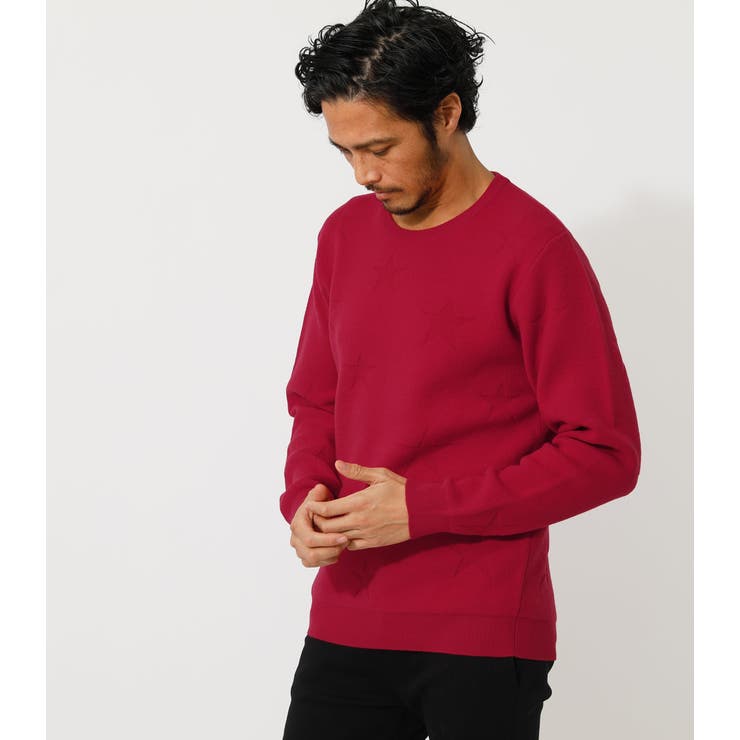 Shadow Star C N Knit シャドウスタークルーネックニット 品番 Azlw Azul By Moussy アズール バイマウジー のメンズファッション通販 Shoplist ショップリスト
