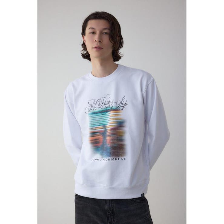 フェイドプリントスウェットトップス | AZUL BY MOUSSY | 詳細画像3 