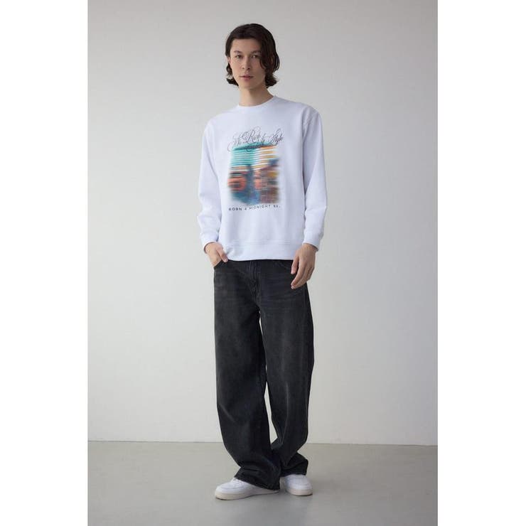 フェイドプリントスウェットトップス | AZUL BY MOUSSY | 詳細画像4 