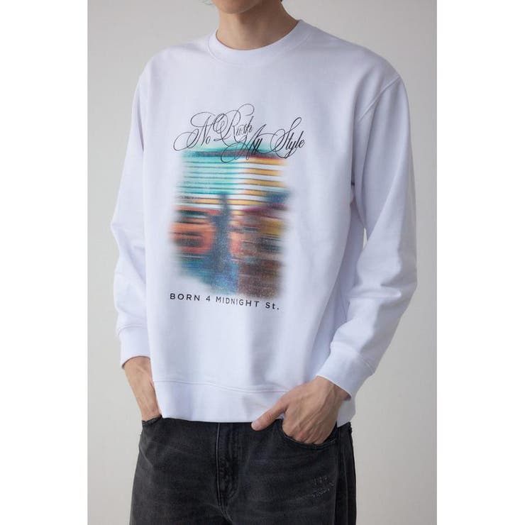 WHT | フェイドプリントスウェットトップス | AZUL BY MOUSSY