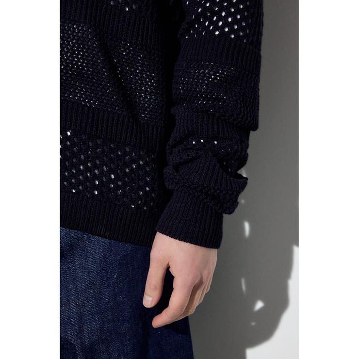 透かし編み柄変化カーディガン | AZUL BY MOUSSY | 詳細画像10 