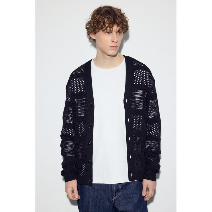 透かし編み柄変化カーディガン | AZUL BY MOUSSY | 詳細画像2 