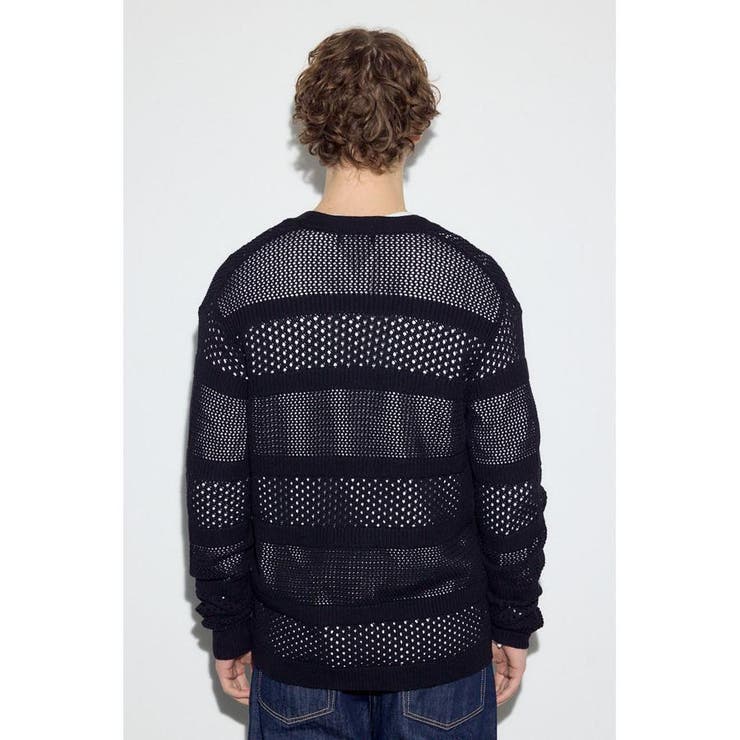 透かし編み柄変化カーディガン | AZUL BY MOUSSY | 詳細画像7 