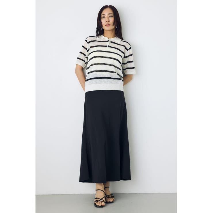 シアーポロニットトップス | AZUL BY MOUSSY | 詳細画像5 