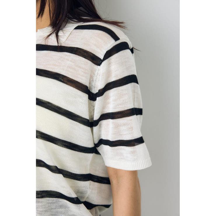 シアーポロニットトップス | AZUL BY MOUSSY | 詳細画像8 