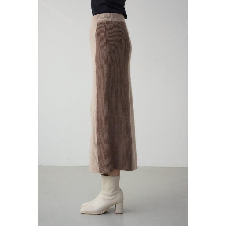 バイカラーIラインニットスカート | AZUL BY MOUSSY | 詳細画像25 