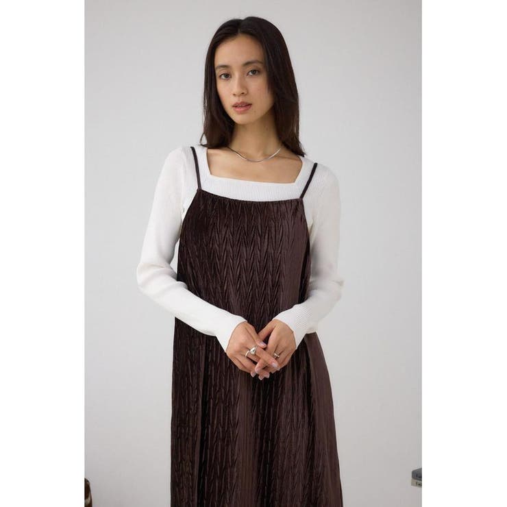 プリーツベロアキャミワンピース | AZUL BY MOUSSY | 詳細画像24 