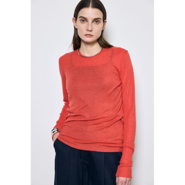 RED | シアー素材ロングTシャツ | AZUL BY MOUSSY