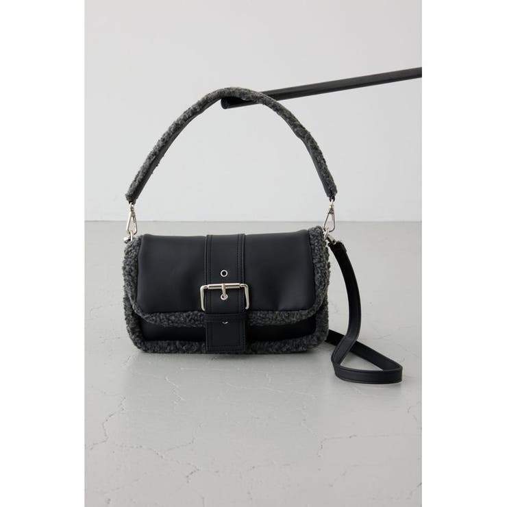 BLK | フェイクムートンショルダーバッグ | AZUL BY MOUSSY
