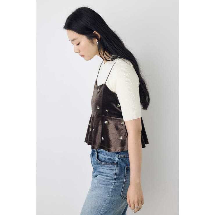 ベロア刺繍キャミソール | AZUL BY MOUSSY | 詳細画像13 