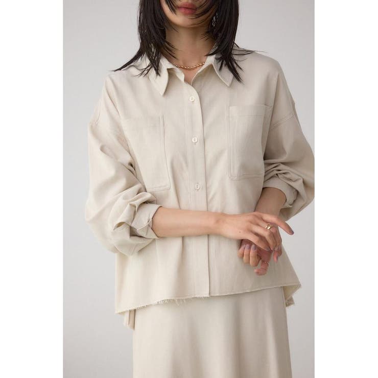 GREIGE | ラウンドヘムルーズシャツ | AZUL BY MOUSSY