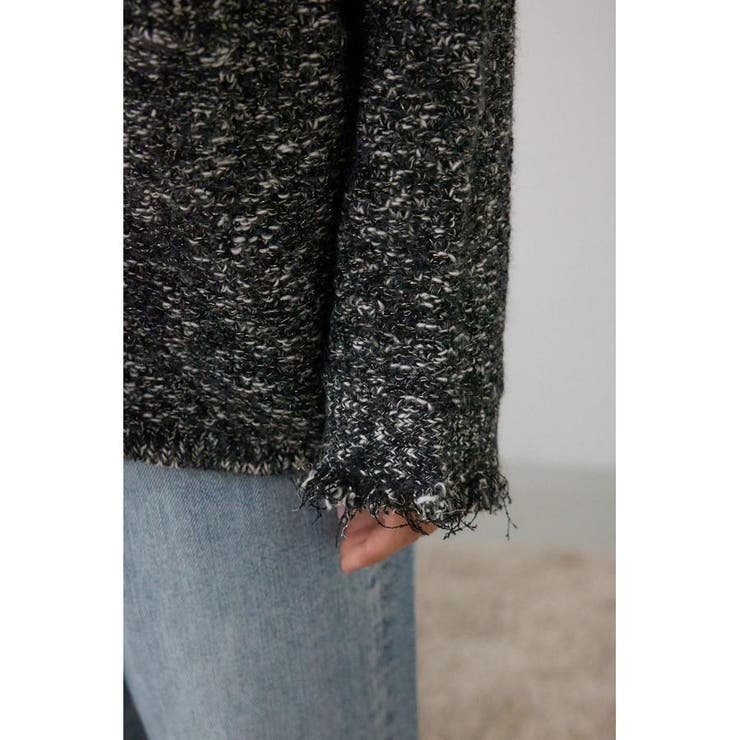 ツイードライクニットカーディガン | AZUL BY MOUSSY | 詳細画像11 