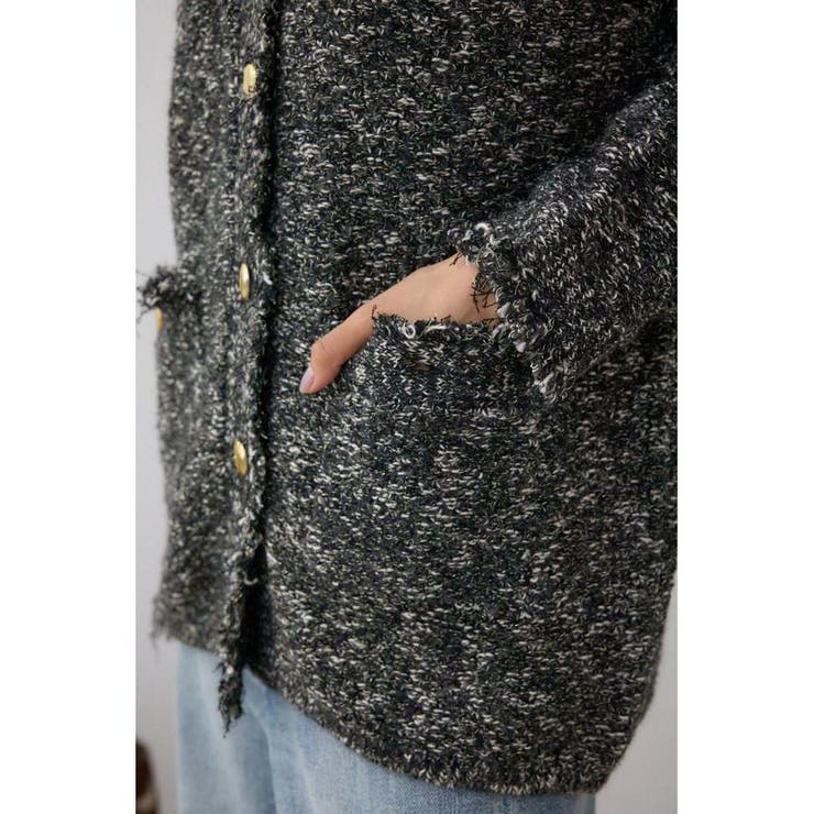 ツイードライクニットカーディガン | AZUL BY MOUSSY | 詳細画像13 