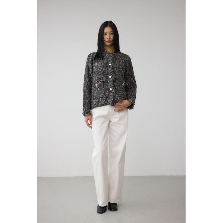 ツイードライクニットカーディガン | AZUL BY MOUSSY | 詳細画像4 