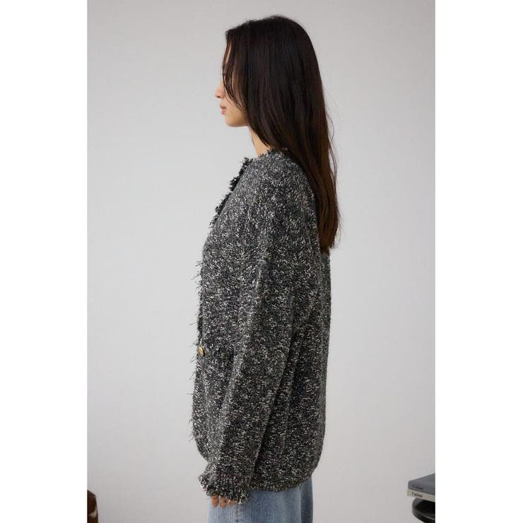 ツイードライクニットカーディガン | AZUL BY MOUSSY | 詳細画像7 