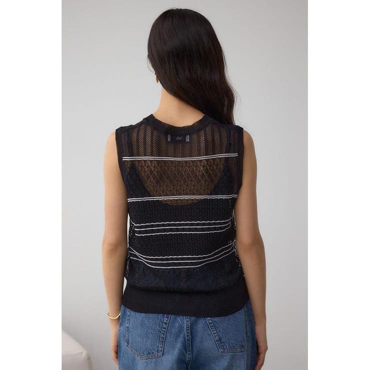 シアークロシェニットタンクトップ | AZUL BY MOUSSY | 詳細画像16 