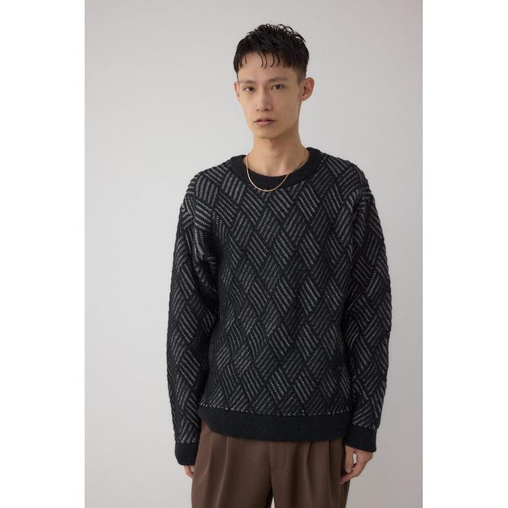 ダイヤ柄ニットトップス | AZUL BY MOUSSY | 詳細画像3 