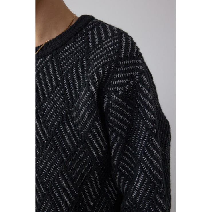 ダイヤ柄ニットトップス | AZUL BY MOUSSY | 詳細画像9 