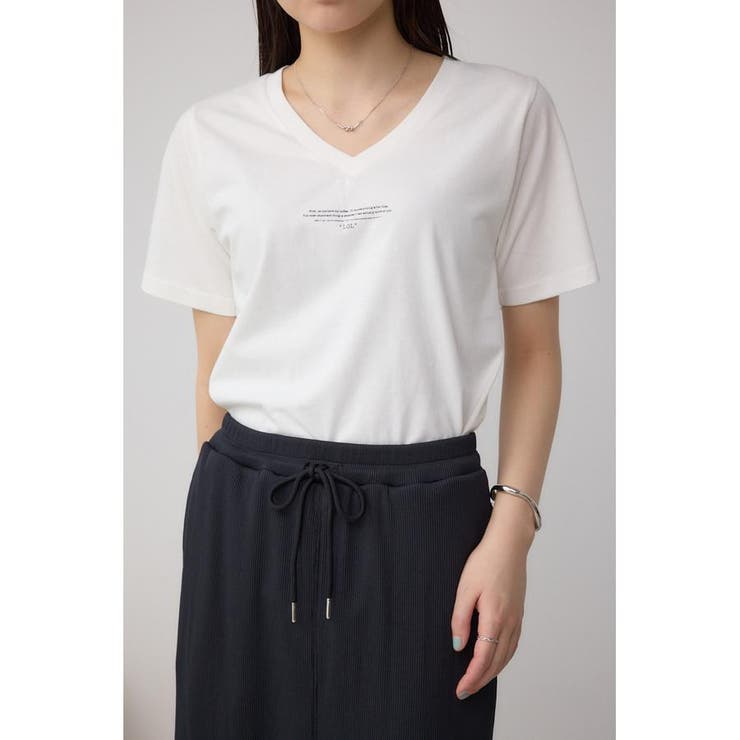 O/WHT1 | チェストメッセージロゴTシャツ | AZUL BY MOUSSY