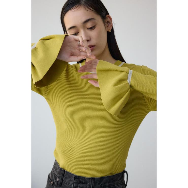 シアーコンビフレアスリーブニット | AZUL BY MOUSSY | 詳細画像11 