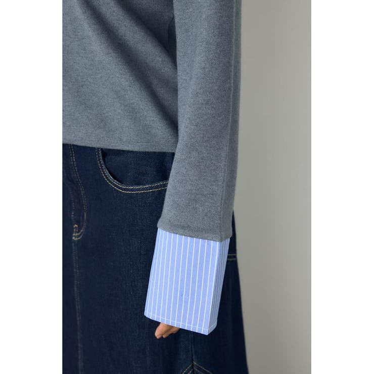 ポロカラーフハクドッキングニット | AZUL BY MOUSSY | 詳細画像28 