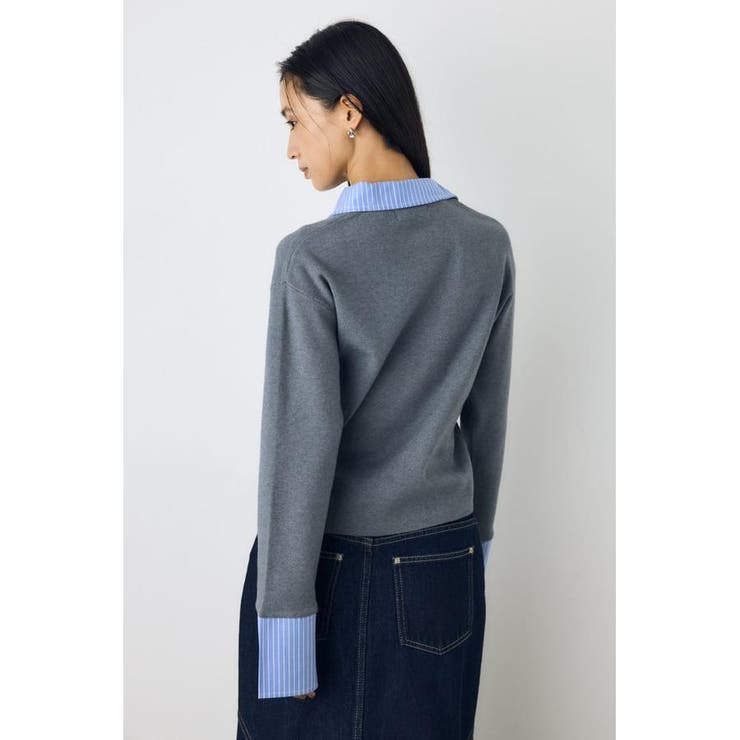 ポロカラーフハクドッキングニット | AZUL BY MOUSSY | 詳細画像23 