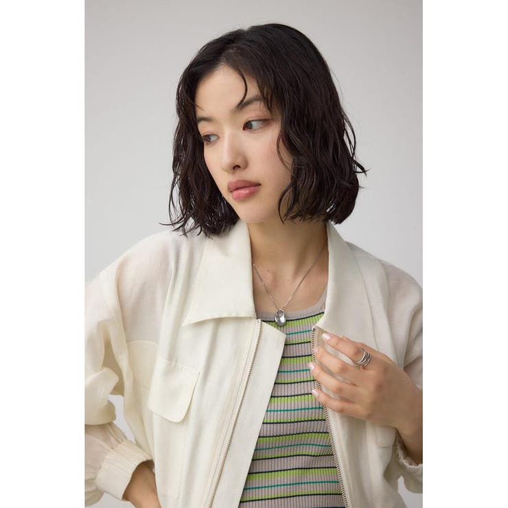 袖ギャザーショートブルゾン | AZUL BY MOUSSY | 詳細画像2 