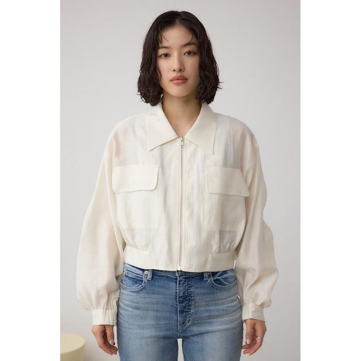 袖ギャザーショートブルゾン | AZUL BY MOUSSY | 詳細画像5 