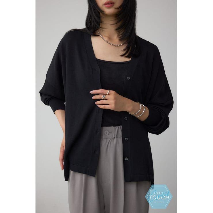 BLK | C/T冷感 ニットカーディガン | AZUL BY MOUSSY