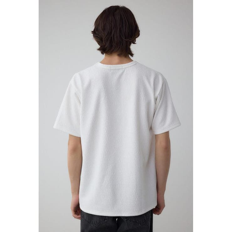 楊柳ジャガードクルーネックTシャツ | AZUL BY MOUSSY | 詳細画像7 