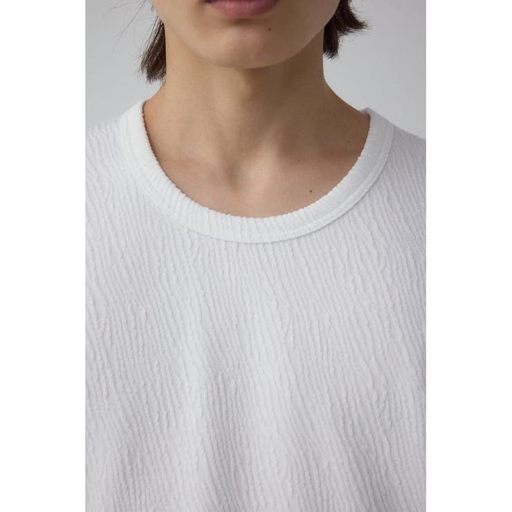 楊柳ジャガードクルーネックTシャツ | AZUL BY MOUSSY | 詳細画像8 
