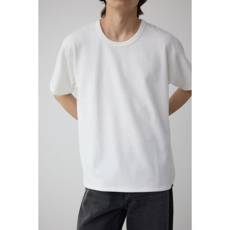 WHT | 楊柳ジャガードクルーネックTシャツ | AZUL BY MOUSSY