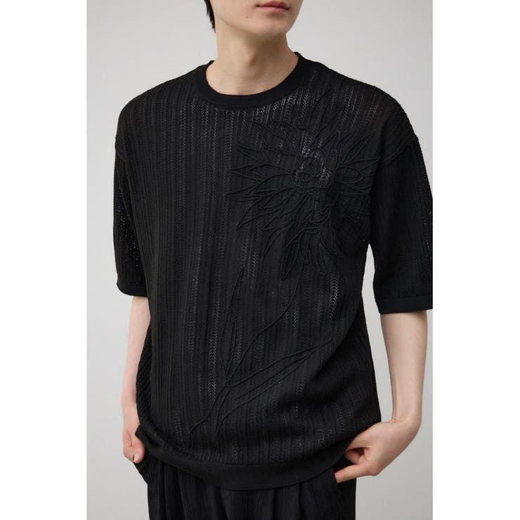 BLK | クロシェフラワーニットトップス | AZUL BY MOUSSY