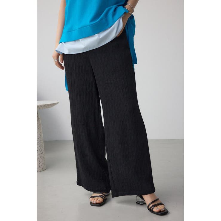 BLK | プリーツリラックスワイドパンツ | AZUL BY MOUSSY