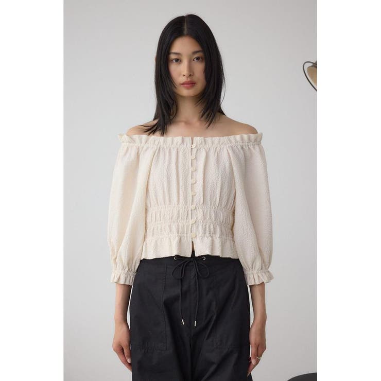 ギャザーフリル2WAYブラウス | AZUL BY MOUSSY | 詳細画像5 