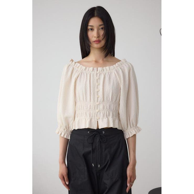 ギャザーフリル2WAYブラウス | AZUL BY MOUSSY | 詳細画像13 