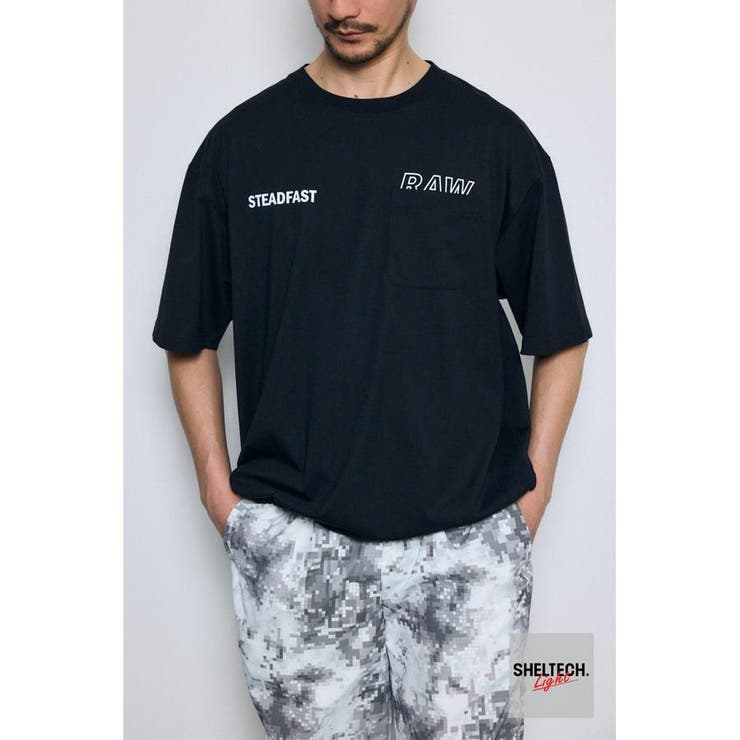BLK | SHELTECH Light ポケット付きTシャツ | AZUL BY MOUSSY
