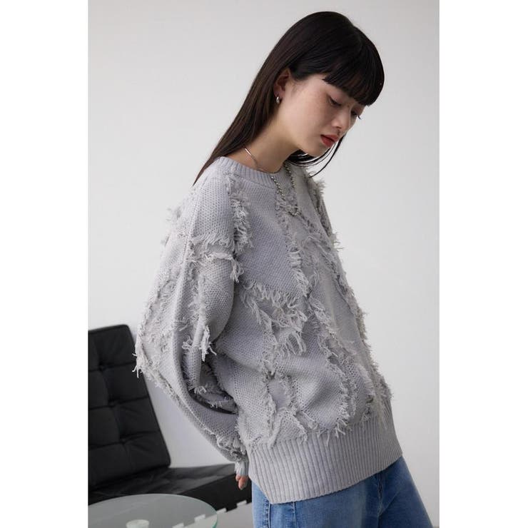 フリンジニットトップス[品番：AZLW0023126]｜AZUL BY MOUSSY