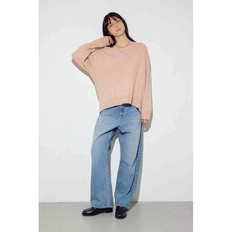 スウェットライクVネックニット | AZUL BY MOUSSY | 詳細画像5 