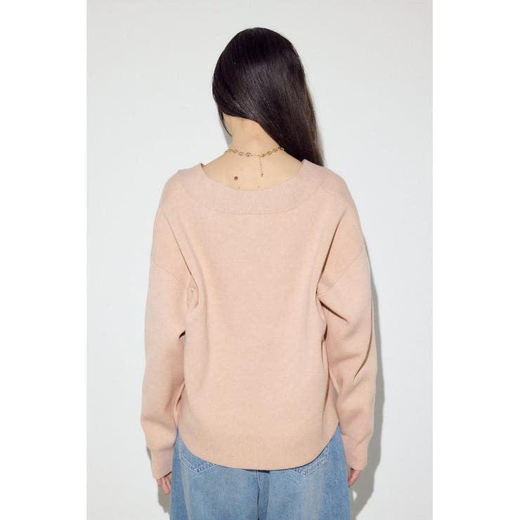 スウェットライクVネックニット | AZUL BY MOUSSY | 詳細画像15 