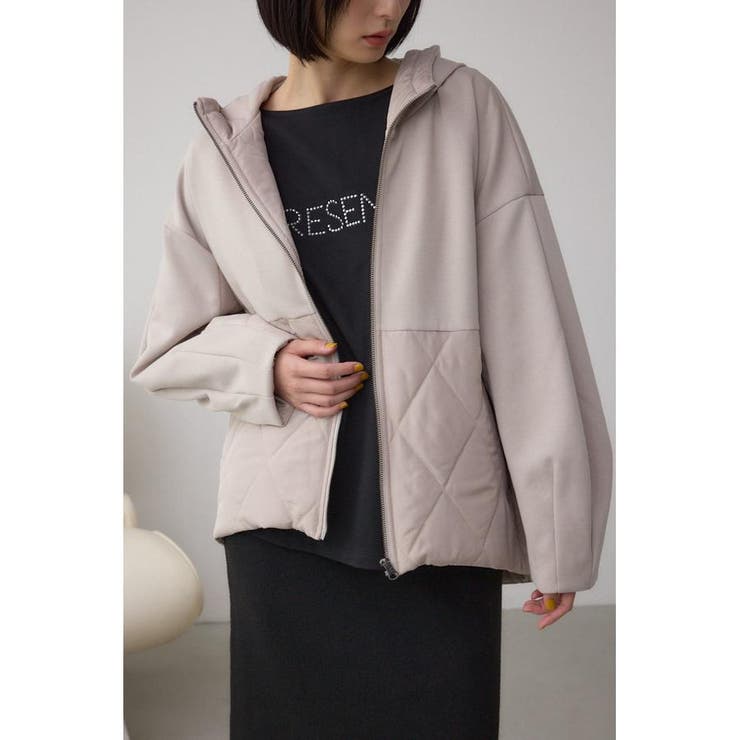 GREIGE | ダンボールドッキングジップパーカー | AZUL BY MOUSSY