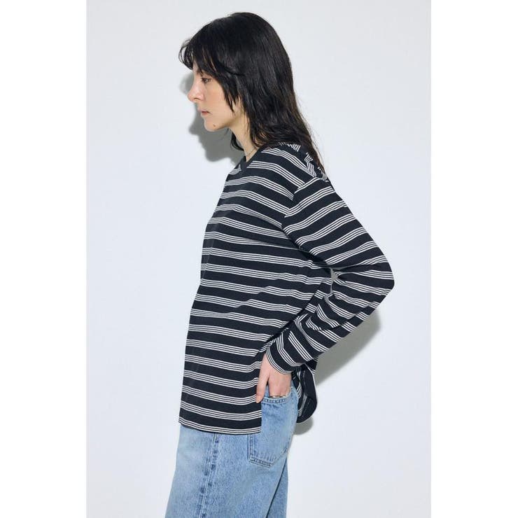 マルチボーダー長袖トップス | AZUL BY MOUSSY | 詳細画像2 